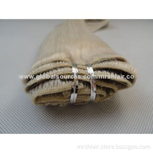 20-inch Blond Color Straight Brazilian Clip-in Hair
